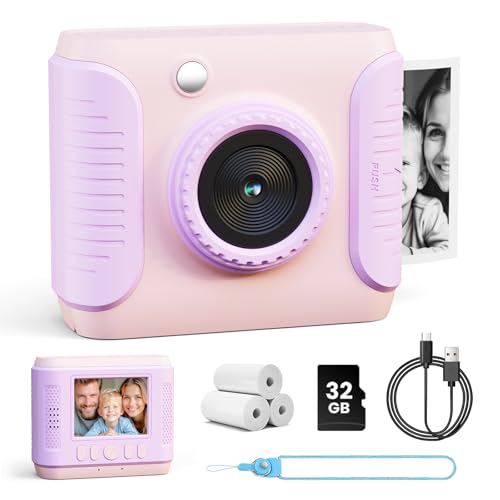 CalineGam Kinderkamera Sofortbildkamera, 1080P HD Sofortbildkamera Kinder mit 32GB Karte, 2,4 Zoll Digitalkamera Kinder, Kinderspielzeug Geschenke für Jungen und Mädchen 3-12 Jahre (Rosa) CalineGam Kinderkamera Sofortbildkamera, 1080P HD Sofortbildkamera Kinder mit 32GB Karte, 2,4 Zoll Digitalkamera Kinder, Kinderspielzeug Geschenke für Jungen und Mädchen 3-12 Jahre (Rosa)