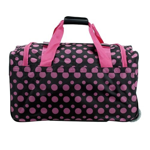 Image of Rockland Rolling Duffel Bag, Black, 22 inch