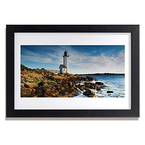 Affiche de phare encadrée 30x20 cm Tulup en bois MDF pour déco murale