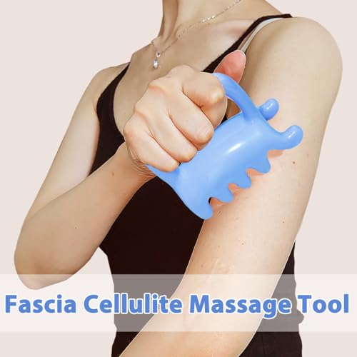 Image of Large Fascia Massage Blaster Tool for Cellulite, Myofascial Release, Muscle Knots, Trigger Points, Cellulite Massager Tool for Body Tension Relief Promote Lymphatic Circulation Blue