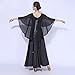 Yhhsgscr Ballroom Dance Dresses Social Training Outfit Flamenco Big Swing Skirt Women's Foxtrot Performance Dancewear,Black,XL