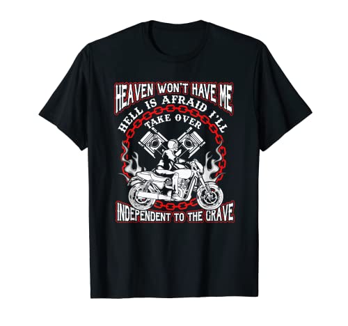 No Club Motocicleta Regalo Independiente Solitario Biker Camiseta