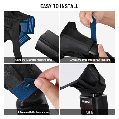 NEEWER verbesserte Blitz Diffusor Blitz Softbox, zusammenklappbar, 2er Pack, (5,9'/15cm Achteck, 6' x 5'rechteckig) für Z2 Z1 V1 Rundkopfblitze und kompatibel mit Godox Sony Nikon Canon Blitz, NS5P