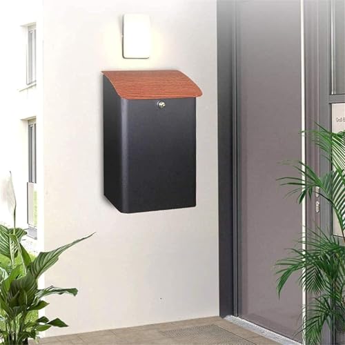 Boîte aux lettres extérieure avec serrure et compartiment de rangement étanche