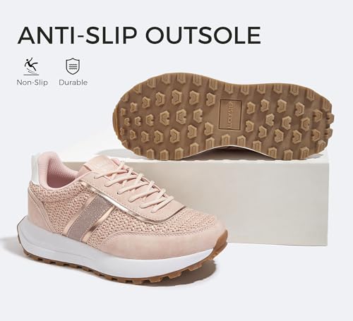 LUCKY-STEP-Women-Platform-Walking-Shoe-Fashion-Retro-Classic-Casual-Trainers-Braided-Rhinestone-Sneakers-Tennis-Running-Walking-Shoes