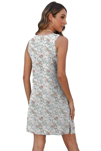 Image of BKRIVE Coverup Summer Dresses for Women 2026 Eyelet Casual Loose Sleeveless Sundresses Tank Dresses with Pockets