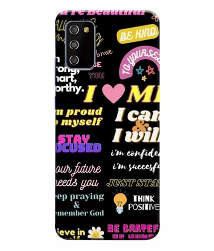 Image of Printed Hard Back Case Cover & Compatible for Samsung Galaxy A03S / Samsung Galaxy A02S | Motivation Energy Quotes (Multicolor) - D1201