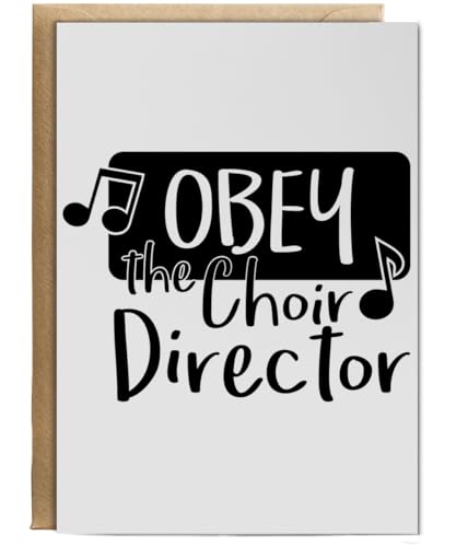 Hippowarehouse Obey The Choir Director Birthday Card A5 Personalised with envelope for him for her Funny Cards for Men and Women Blank inside option