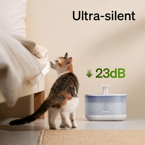 Image of PETLIBRO Cat Water Fountain, 71fl oz /2.1L Ultra Quiet Pet Water Fountain for Cats Inside, BPA-Free, Two Flow Modes,Visible Water Level Cat Fountain Water Bowl, Dog Water Dispenser with 4 Large Filters