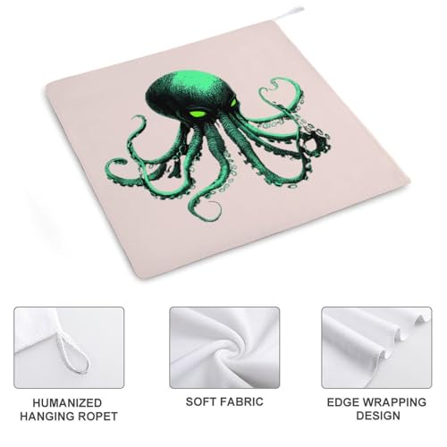 asbwuo C-thulhu Absorbent Hand Towels Soft Quick Drying Washcloth Towel for Kitchen Bathroom Home 2PCS - Image 3