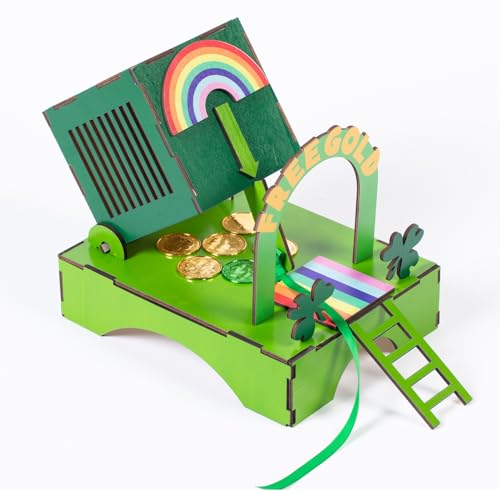 BVXVCB St. Patrick's Day Decorations Leprechaun Trap Kit -St Patrick's Day DIY Toys -Leprechaun Trap Decorations(Green)