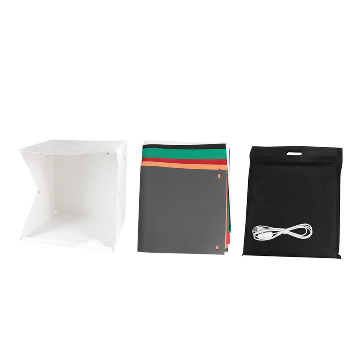 Alipis Boîte à Lumière Photo Portable 40cm en PVC et Polyester LED Réglable, Anti-Ombres et Reflets, Tente Photo pour Petits Produits et Chaussures