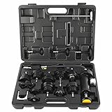 KUNTEC 18pcs Universal Radiator Pressure Tester Vacuum Pump Type Cooling System Kit