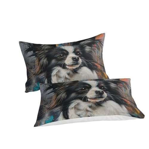 Chien poméranien 3D parure de lit 3 pièces, cadeau idéal pour ados en King