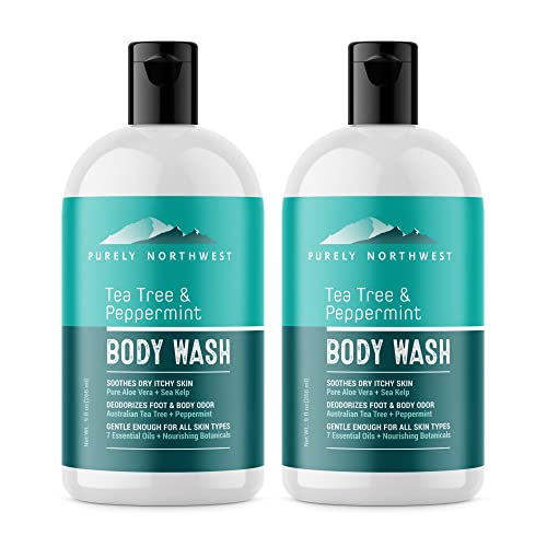 Purely Northwest-Tea Tree Oil & Peppermint Body Wash for Men ...