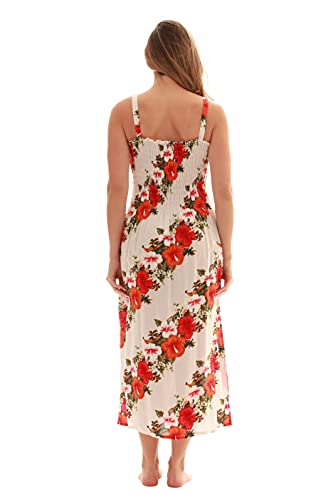 Image of Just Love Floral Print Tube Sundress Swimwear Cover Up Summer Dress for Women