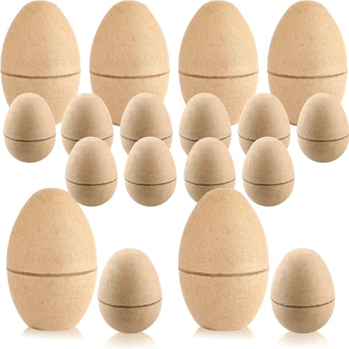 18 Pcs 3.15 Inch 6 Inch Paper Easter Eggs Blank
