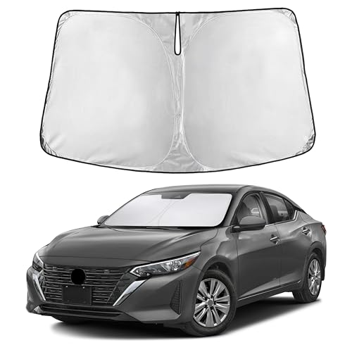 Image of Autovir Windshield Sun Shade Fit for 2020-2023 2024 2025 Nissan Sentra Sunshade, Front Car Window Shades Sun Visor, Blocks UV Rays & Heat, Car Accessories