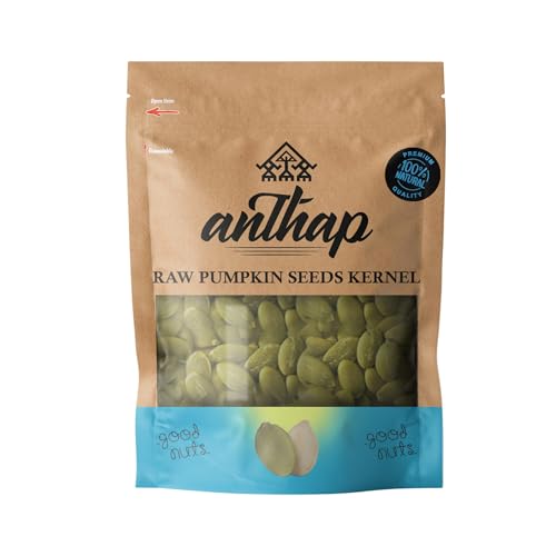 Anthap Raw Pumpkin Seeds Kernel, 100% Natural & Unprocessed, Freshly Harvested Seeds Kernel, High in Protein & Fiber, Perfect for Snacking, Packed with Essential Nutrients, 1kg