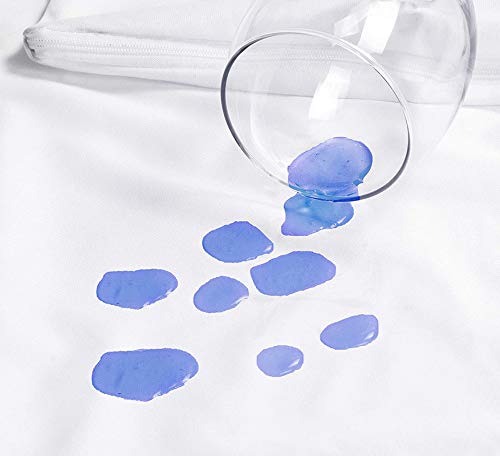 Image of Waterproof Zippered Pillow Encasement - White Pillow Protectors Terry Cotton - 12 x 16 Inch