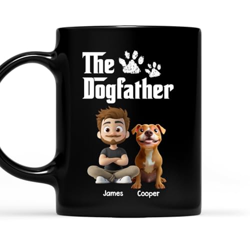 Taza personalizada Wrappiness Dog Dad 11oz cerámica miniatura 1