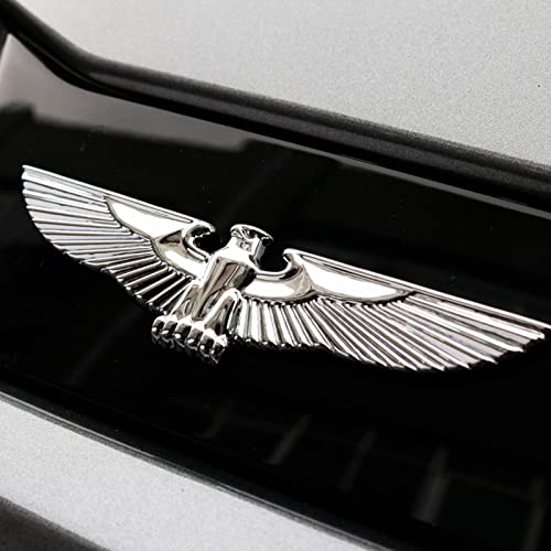 Image of Eagle Auto Emblem, Eagle Wings Metal Sticker, Flying Eagle Zinc Alloy Decal Badge for Car, Truck, Motorcycle (Silver)