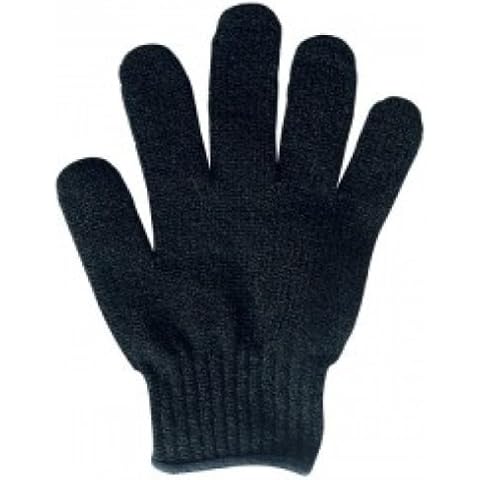 Nailycious black exfoliating gloves for manicure, pedicure and body scrub Cover