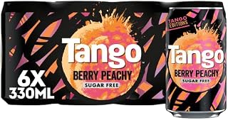 Britvic Tango Sugar Free Soft Drink - Tango Berry Peachy, 330 ml (Pack of 6)