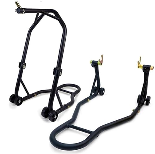 Paire de Béquilles lève-Moto Support Avant sous T de Fourche + arrière à fourches