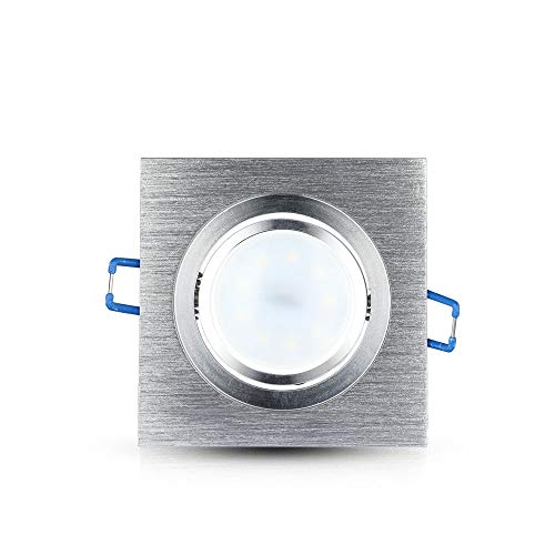 V-TAC VT-782 1XGu10 Fitting Square Aluminum Brush, Aluminium - Image 2