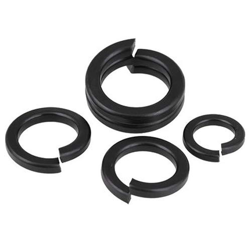 8grade 5PCS M20 M22 M24 M27 M30 Open Elastic Gaskets Washers steel Spring washer Spring pad gasket Black - (Inner Diameter: M24)