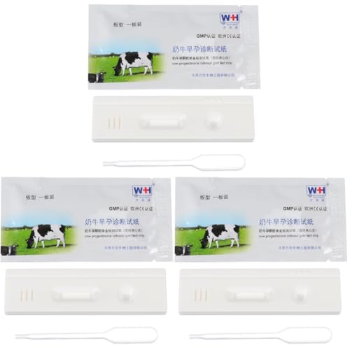Balacoo 3pcs Cow Pregnancy Test Paper High Precision Cattle Early Detection Strips Quick Results Vacuum-Packed for Safety Reliable Livestock Pregnancy Testing Tool