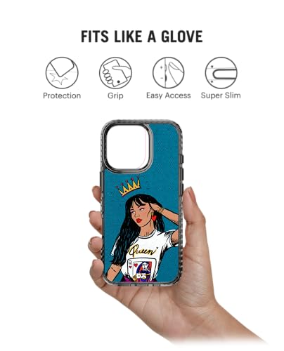 Image of DailyObjects Queen Babe Stride 2.0 Magnetic Case Cover Compatible with iPhone 16 Pro Max | Wireless Charging Slim Back Cover | 2 Layer Edge Protection & Shockproof