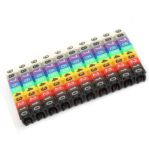 Câbles à code couleur identifiés par marqueur de câbles en plastique 100pcs - 2