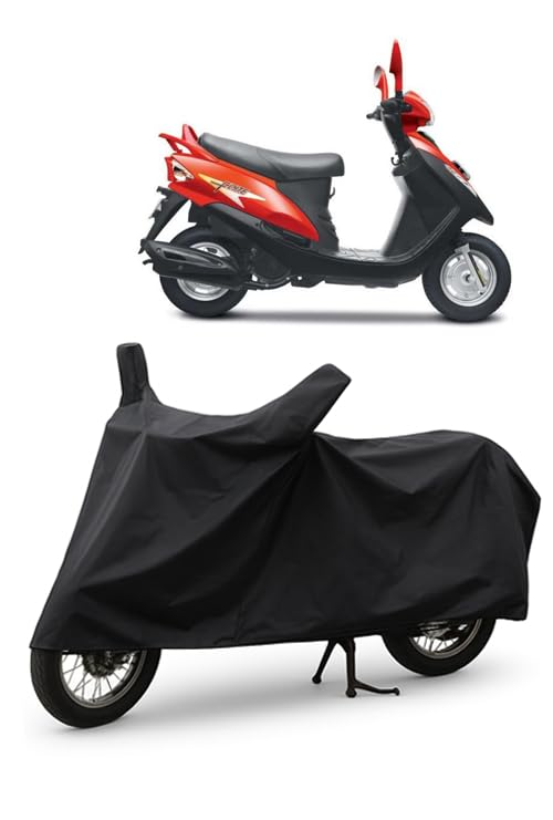 Image of Daxo Waterproof Scooty Cover for Mahindra Flyte | All Weather Protection from Rain, Dust, UV Rays & Scratches with Mirror Pockets & Buckle Belt | Flyte Scooty Cover