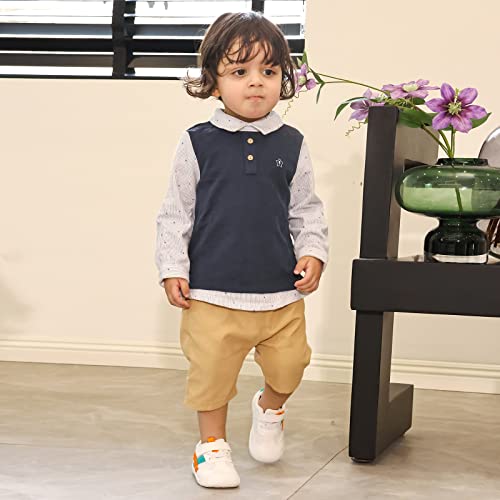 Mk Matt Keely Baby Boys Girls Walking Infant Shoes Cute Cartoon Sneakers Non-Slip First Walkers Sneakers Toddler Shoes,Orange Green 18-21 Months thumb #2