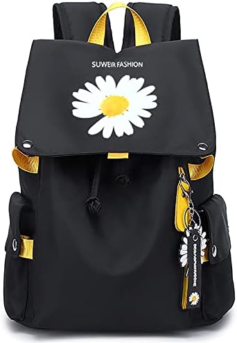 Suweir Girls Backpack School Bags for Teenage Girls Nylon Waterproof Bookbags Multi-Pocket Fashion Casual Daypack Women Rucksack with Laptop Compartment Unisex Student Backpacks
