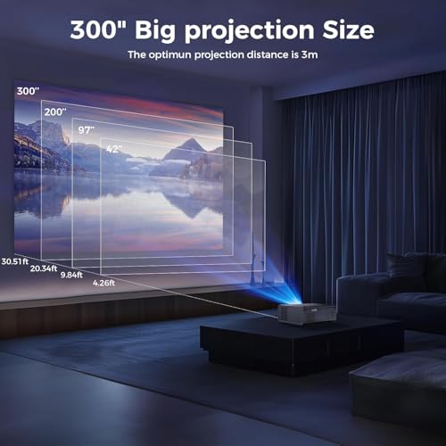 Image of 【Auto Focus, 25000L & HDMI ARC 】 TOPTRO MovieTime Pro Projector 4K Ultra HD Support YouTube Netflix Prime Hotstar, Native 1080p Full HD, Ultra High Brightness WiFi BT Portable Projector