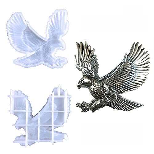 3D Eagle Silicone Molds, Animal Resin Mold, Large Animals Statue Making Epoxy Casting Mould For Wall Hanging Door Decoration Cabinets Gifts Home Office Craft Art Decor #TOP3