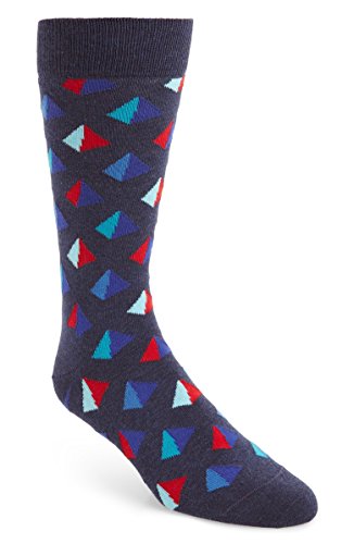 Happy Socks Pyramid Sock Navy Red White 10-13