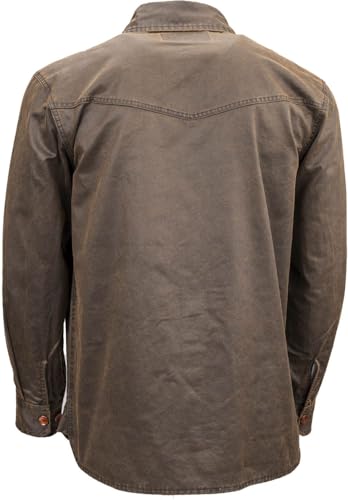 Outback Trading Men's Arkansas Durable Rugged Water-Resistant Buttoned Canyonland Shirt Jacket with Adjustable Cuffs4