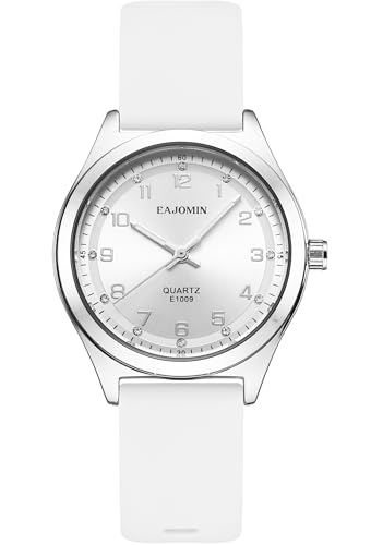 Silver and White Watch