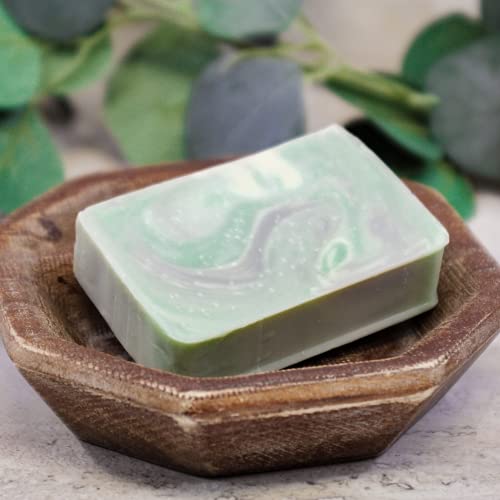 Carolina Soap Works Goat Milk Soap Bar, Eucalyptus Spearmint Scented, (1 Pack), All-Natural, Handmade Usa, Organic, Cruelty Free, Artisanal Aloe Soap, Made For Psoriasis, Eczema, & Dry Sensitive Skin #TOP2