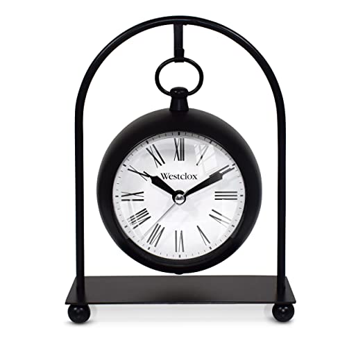 Westclox 8 In. Black Pocket Watch Table Clock Model # 91140 (Black) #TOP7