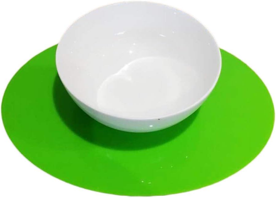 Oval Placemat Set - Gloss Lime Green 2 Placemats Large 58cm x 38cm