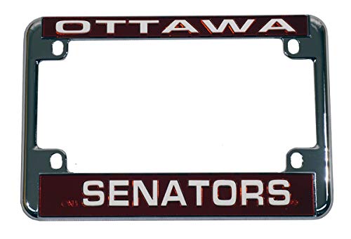 Ottawa Senators Chrome Motorcycle, RV or Trailer License Plate Frame