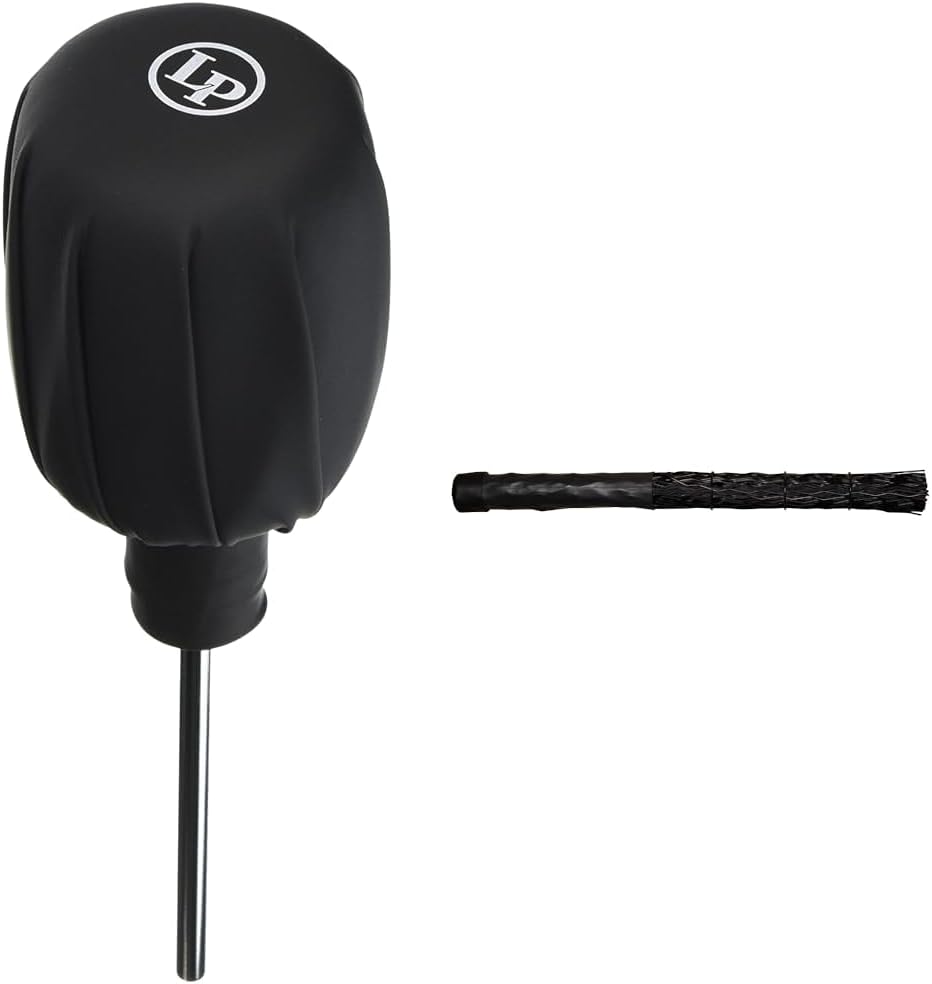 Latin Percussion LP1500B Cajon Pedal Beater & Vater VCS Cajon Brushes, Pair