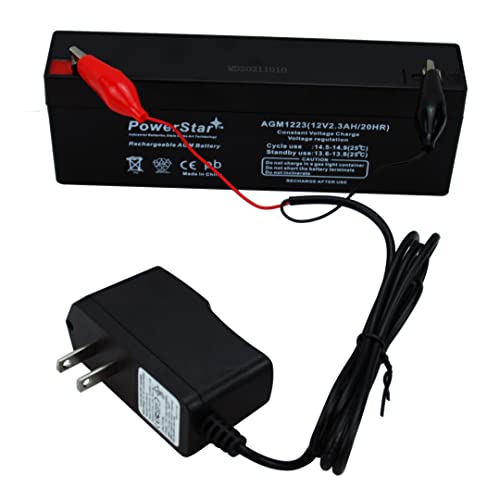 Powerstar 12V 2.3Ah Np2.3-12 Bp2.3-12 Gp Gh1222 Battery And Charger Combo #TOP1