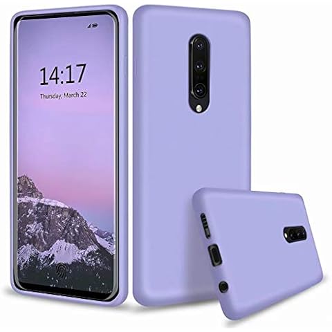 NiaCoCo Compatible with OnePlus 7 Pro Case Ultra Thin Anti Shockproof Cover PC Silicone Scratch Protective Phone Case for OnePlus 7 Pro Phone Shell-Blue Purple Cover