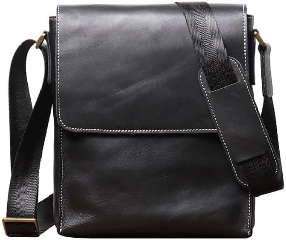 Men's Casual Single Shoulder Bag Crossbody Genuine Leather Handmade